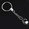 Keychains Exquisite Creative Mini Boxing Gloves Keychain Fashion Silver Color Metal Key Ring For Women Men Jewelry Gift
