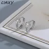 Clips CIAXY Silver Color Cross Ear Hoop Earrings for Men and Women Couples Personality Zircon Ear Buckle Punk Jewelry