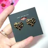 Stud Earrings 2024 Women Fashion Jewelry Female Cute Statement Earring Eco-friendly Enamel Leopard Solid Love Heart Earings For Wedding