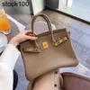 Platinum Handbag High Order Women's Togo Litchi Pattern Top Layer Cow Semi-manual Wax Thread Bag Handmade Genuine Leather