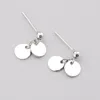 Stud Earrings 925 Sterling Silver Round Smooth Studs Minimalist Fashion Fine Jewelry For Women Party Elegant Accessories