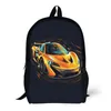 Backpack krachtige sportwagenstudent Vibrante tonen Vintage lichtgewicht rugzakken Casual middelbare schooltassen reizen aangepaste rugzak