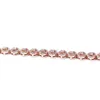 Yadis anpassad fin 2mm 14k 18K Solid Rose Gold Jewelry Women Diamond Tennis Armband Chain