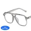 Vintage Oversized Eyeglasses Frame Women Men Clear Shades Anti Blue Light Big Eyewear 240410