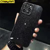 Cell Phone Cases Luxury Black Glitter Case For iPhone 15 11 12 13 14 Pro Max XR XS Max SE 7 8 Plus Soft TPU Shockproof Silicone Cover d240424