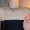 Choker Star Quaste Halskette Punkstil Blingkette für Frauen Juwelierparty Collares