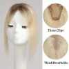 Toppers 100% REMY Human Hair Toppers для женщин коричневая блондинка омбре для волос кусочки шелковые базовые зажимы в топперс средней части удлинения волос