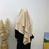 Abbigliamento etnico a tre strati nida khimar con corde niqab corde anteriore regolabile legame lungo back -back overhead preghiera hijab hijab