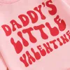 One-Pieces Saint Valentin Baby Girl Turnet Newborn Bubble Bubble Bubble Toddler Crewneck Sweetfhirt Infant Cute T-shirt Vêtements