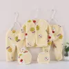 Sets 5pcs/set Winter Newborn Baby Clothes Set Infant Suits Shirt Pants Hat Boy Girl Clothing Sets Flannel Soft New Born Gift Bebe