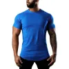 T-shirty letnia wilgoć nutka krótka wysokiej jakości bawełniana bawełniana tshirt na siłowni trening fitness Mężczyzn