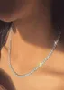 High Quality Cz Cubic Zirconia Choker Necklace Women 2Mm m 5Mm Sier 18K Gold Plated Thin Diamond Chain Tennis Necklace244f3305441