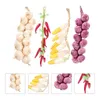 Fleurs décoratives 4 PCS Simulate Barlic suspension de brochettes pour la ferme pour les accessoires de décoration de ferme