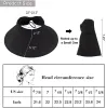 50pcs / lot Femmes Roll Up Sun Visor Wide Brim Straw Hat Summer Pliable Pliable Prackable UV Protection Cap pour plage Voyage Bonnet