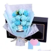 Wreaths Decorative Soap Rose & Flowers Bundle Creative Gift Box Mothers Day Valentine Birthday Flower Drop Delivery Home Garde Dhcpn