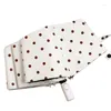 Umbrellas jfbl Retro Dots Umbrella fold Женщины УФ-3-кратный зон Parsol Rainsun Rainproof