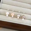 Boucles d'oreilles étalon ashiqi naturel d'eau douce perle 925 argent sterling pour femmes bijoux de fête de mariage