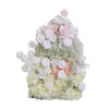 Decorative Flowers Rose Hydrangea Babysbreath Flower Arrangement Wedding Backdrop Arch KT Board Decor 5D Floor Floral Row Event Prop Window