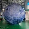 6m dia (20ft) with blower Grey giant illumination inflatable moon ball hanging grounding planet balloon for festival decoration