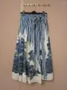 Jupes Tingfly Fashion Designer Summer Summer Femmes High Wistral Floral Stripes imprimé vintage Midi