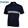 Polos Navy Wysoka widoczność koszula odblaskowa Work Polo Shirt Bezpieczeństwo Tshirt Mężczyźni z odbłyśnikiem rozmiar S3XL