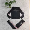 Diseñador de pantalones de dos piezas para mujeres J2933 Autumn Alphabet Sweater Impress Sports and Casual Set 9vn5