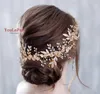 Youlapan HP278 Düğün Saç Aksesuarları Gül Altın Saç Parçaları Baş Bandı Kadınlar Tiara Düğün Başlığı Çiçek Gelin Mearwear X06255452143