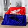 Blankets HONDA Motorcycle Printed Flannel Blanket Lightweight Warm Plush Bed Sofa Chair Blanket T240422