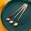 Coffee Scoops PARACITY Rose Gold 304 Stainless Steel Long Handled Spoon Ice Cream Dessert Tea Household Accessories