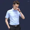 Camisas casuais masculinas Camisa Business Plain White For Men Roupas Button Up With Sleeves Tops elegante estética XXL Slim Fit Fashion 2024