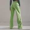 Jeans pour femmes femmes couleur solide lâche polyvalente décontractée confortable harajuku grunge rue vintage lubrright large jambe pantalon