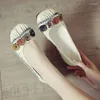 Casual Shoes Plus Size 42 Square Toe Retro Floral Flats Woman Sewing Cutout Shallow Loafers Genuine Leather Breathable Womens Moccasins