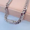 Buss Down Miami Cuban Thick 12mm 13mm Iced Out Moissanite Lock Solid Silver Cuban Chain