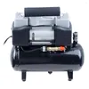 Carpets 12V 220V Silent Oil-Free Air Compressor Automatic Start Stop Portable Dual Cylinder Pump Car Tire Inflator