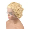 Peruk 613 Blond mänskliga hår peruker rak bob peruk 13x1 förplucked transparent spets peruk pixie klippt peruk billiga peruker för kvinnor mänskligt hår