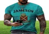 MEN039S T -Shirts Sommerstraße Jameson Irish T -Shirt Mode Kurzarm Tees Männlich 3D gedruckt übergroße Oberteile Grafikpullover T1538666