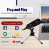 Microphones USB Condenseur Microphone Reverb 192k Rate d'échantillonnage 24 bits YouTube pour les jeux Plug and Play