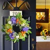 Flores decorativas Hydrangea Small Orange Simulation Garland 2024 Decoração da porta da sala de estar em casa