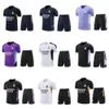 Soccer Jerseys Men's Tracksstans Real Madrid Training Jersey Short à manches adultes Sports de football pré-match