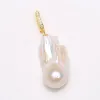 Clips Natuurlijk zoetwater grote barokke onregelmatigheid Magic Light Pearl Pendant ingelegd met 925 Sterling Silver Buckle Verstelbaar1530mm