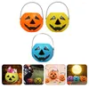 Bouteilles de rangement 3pcs Pumpkin Candy Bucket Container Party Favor Halloween Festival Decoration