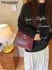 Designer Bag Womens Shoulder Bags Box Leather Wine Red Wide Strap For Autumn and Winter Handbag 2024 New Highend Single Crossbody