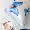 IJs Coolling gemonteerde vel Satijnen laken voor tweepersoonsbed vlinder bedrukt bedklep queenten lakenpillowcase nodig bestelling 240424