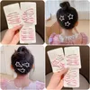 Hair Accessories 3/6 Pcs/Set New Girls Fashion Coffee Color Geometric Stars Ornament Pink Hair Clips Adult Sweet Hairpins Female Hair Accessories