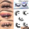 Falsche Wimpern Neue 25 -mm -Wimpern 3d 100% Nerzhaar Dramatische lange Wispies Fluffy Eyelash FL Strips Verlängerung Make -up -Werkzeug Drop Lieferung H otde8