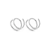 Neusringen Studs 2/5pcs/Pack roestvrij staal dubbele lagen ring piercing voor vrouwen mannen oor tragus oorbellen lip hoepel mode sieraden 10 dh5zd