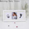 Hersteller DIY Neugeborene Hand- und Fußdruck Tinte Kinderbaby Handabdruck Fußabdruck Fotorahmen Neugeborene Fotografie Baby Stuff Baby Geburtsgeschenke