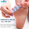 Treatment 2Pcs Threehole Little Toe Separator Overlapping Toes Bunion Blister Pain Relief Toe Straightener Protector Foot Care Tool C1794