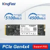 Drives KingFast SSD NVME M2 512GB 1TB 2TB PCIe 4.0 x4 M.2 2280 NVMe SSD Internal Hard Drive Solid State Disk for PS5 Laptop Desktop