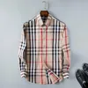 Designer Men Bloups Shirts Fashion Classic Summer New Plaid T-Shirt Plus Tamanho Casual Top de Manga Longa